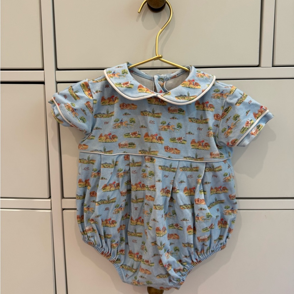 Ruth & Ralph Blue Cowboy Toile Pima Alexander Bubble
